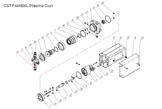 GST-100198 Powder Injector, 1.5 mm (with undercut), standard