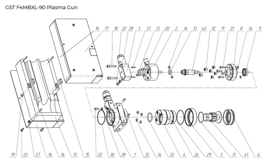 GST-100007 Injector Holder, Double, 90°/75°