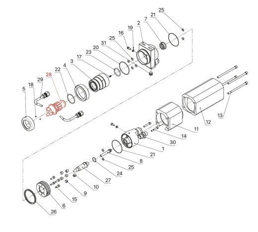 GST-00104400 Nozzle, 2 x 180° / 10° 4mm / Ø6 mm