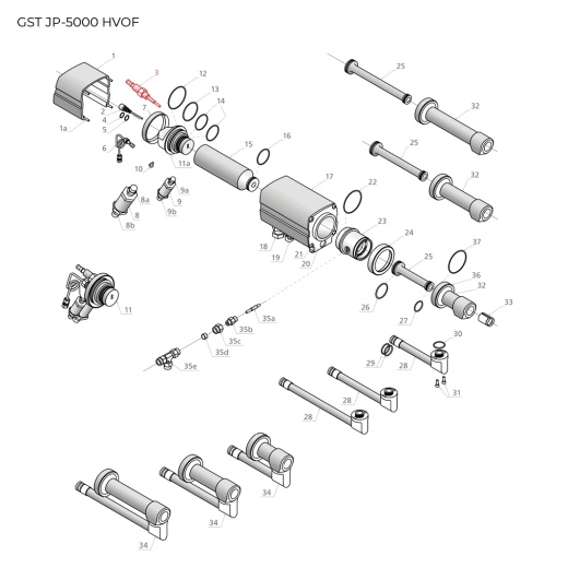 GST-201074 Spark plug assembly