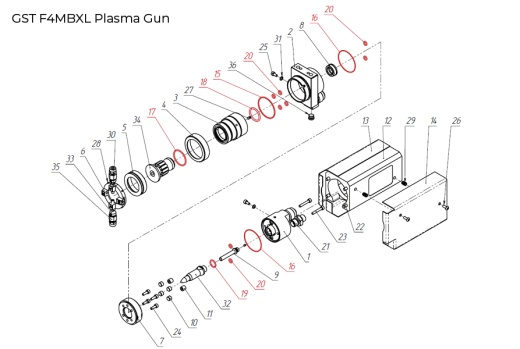 GST-100130 O-Rings pack for F4 series
