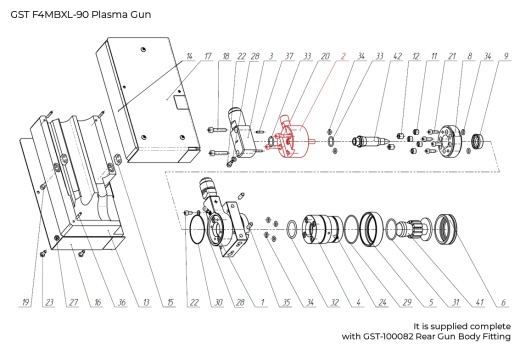 GST-100119 Rear Gun Body Assembly